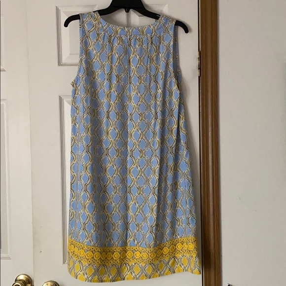 Blue and yellow dress - Picture 3 of 3
